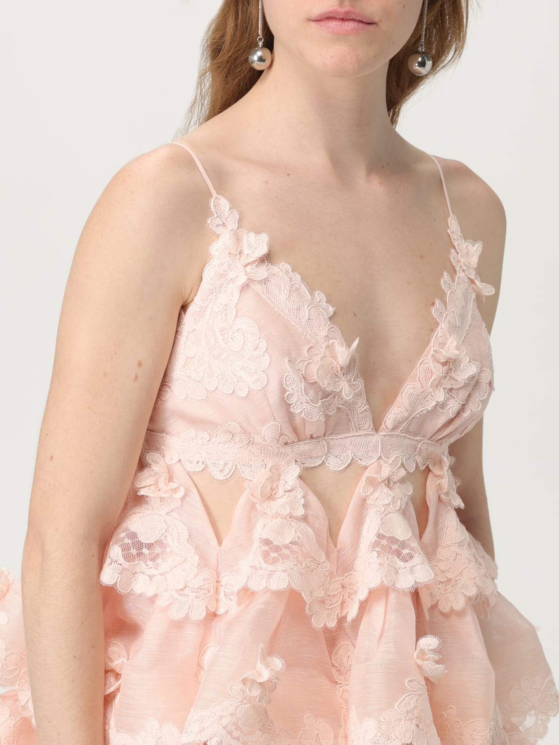 ワンピース ZIMMERMANN Woman Dress Pink 9143DR251 CIAFLO Pink Crush maxi dress Zimmermann - women - ZIMMERMANN
