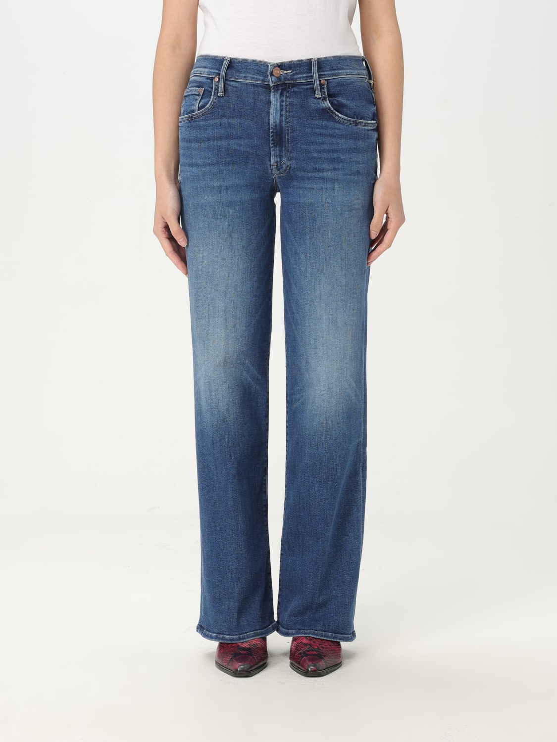 MOTHER VAQUEROS: Vaquero mujer Mother, Azul Oscuro - Img 1