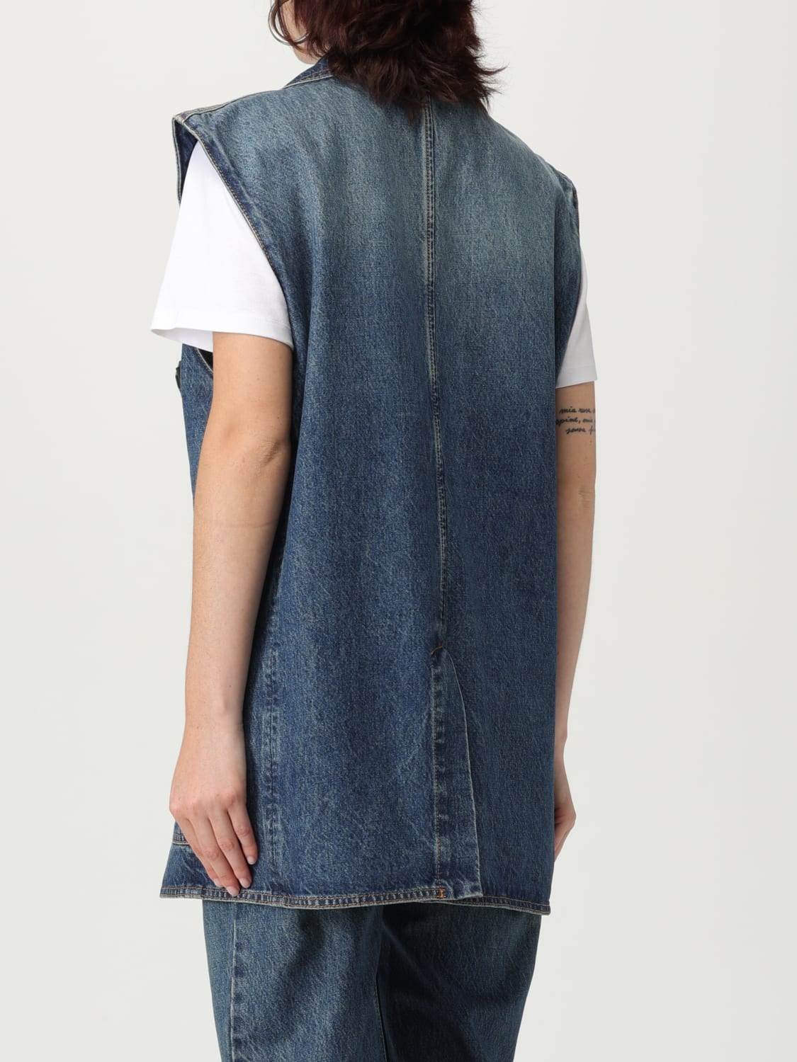 アウターその他 COPERNI Woman Waistcoat Blue COPV76F2014 BLU COPERNI: Waistcoat woman - Blue | Coperni waistcoat