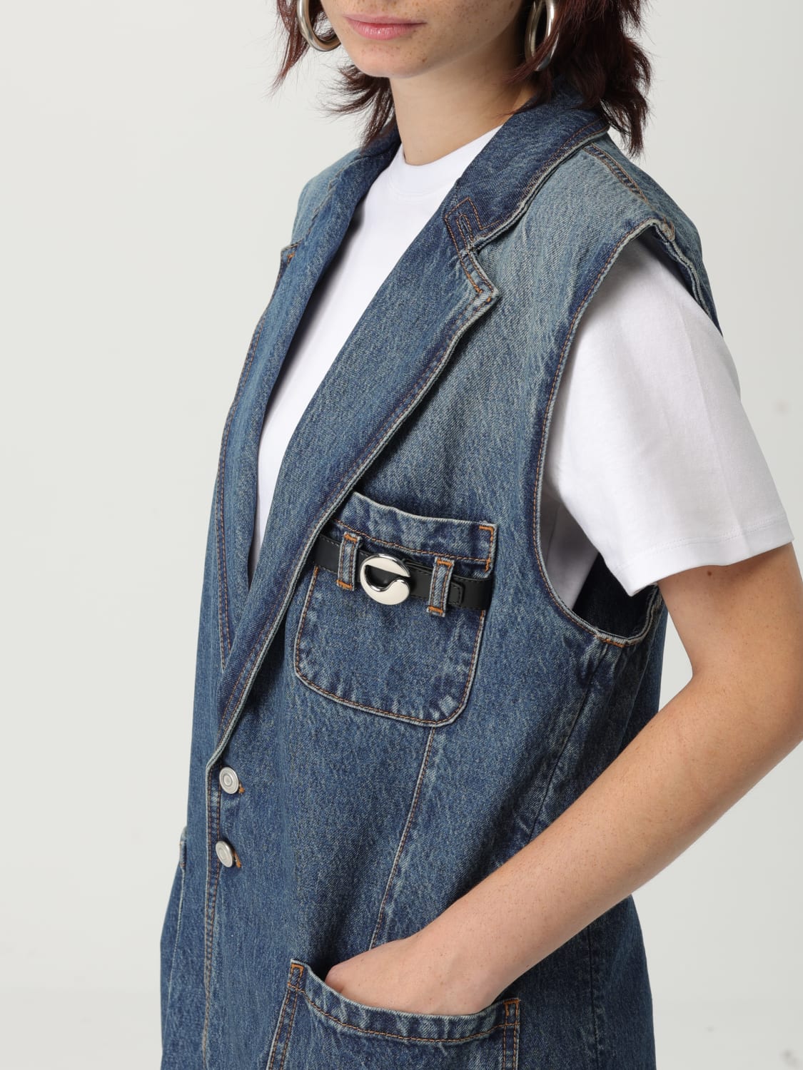 COPERNI WESTE: Weste damen Coperni, Blau - Img 5