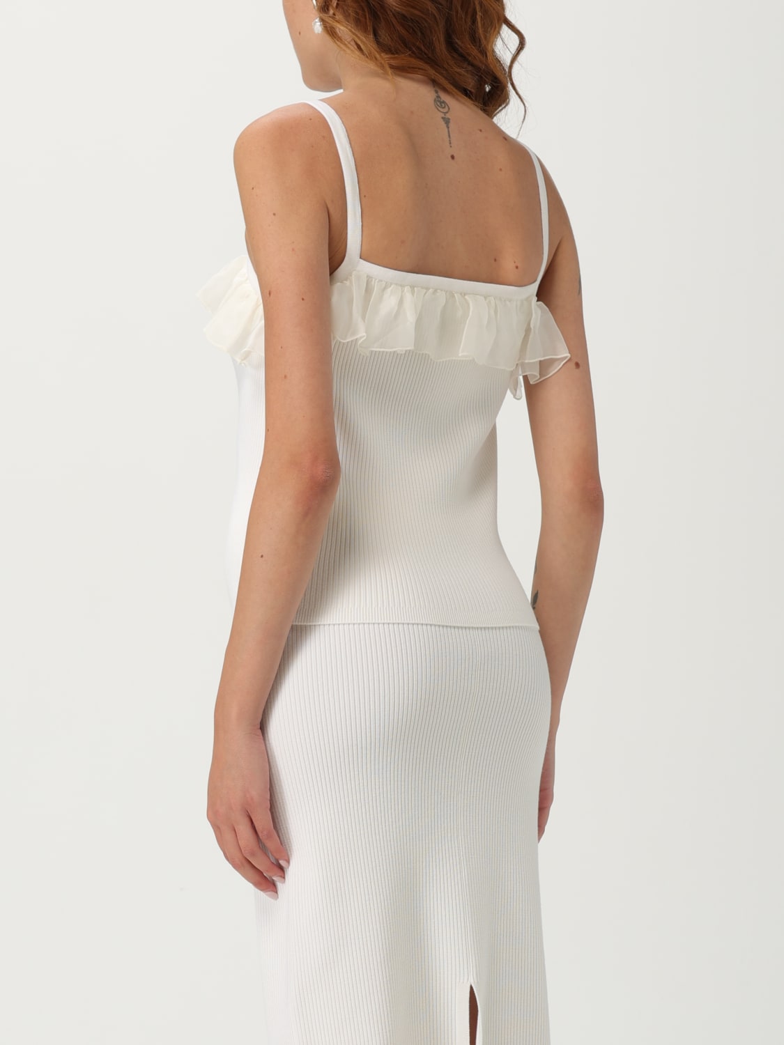 ALESSANDRA RICH TOP: Top woman Alessandra Rich, White - Img 3