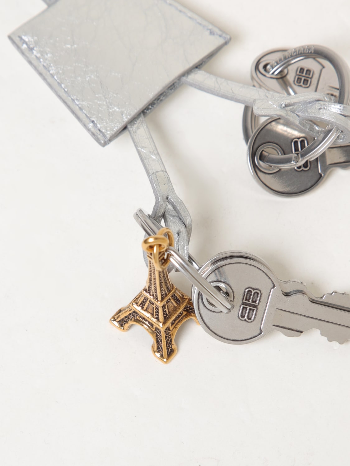 キーホルダー・キーリング BALENCIAGA Woman Key chain Silver 7956412AA9I 8122 BALENCIAGA: Key chain woman - Silver | Balenciaga key chain