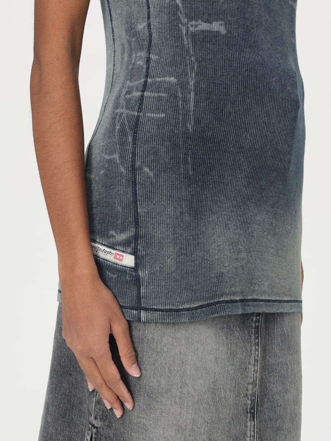 DIESEL: T-shirt woman - Blue | Diesel t-shirt A179940HJBE
