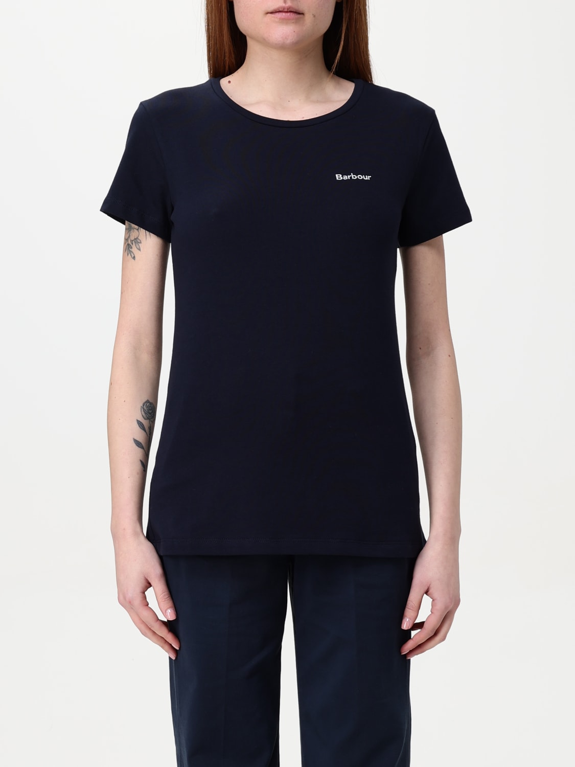 BARBOUR T-SHIRT: T-shirt woman Barbour, Blue - Img 1