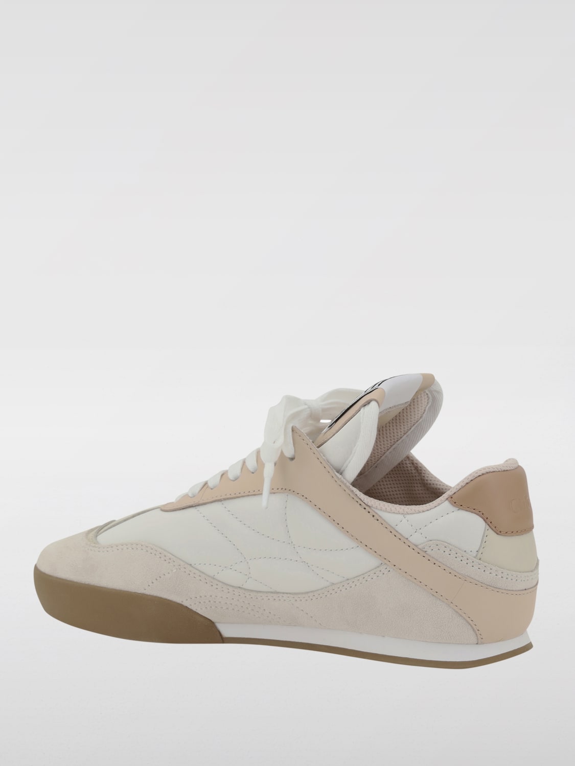 CHLOÉ SNEAKERS: Sneakers Kick Chloè in pelle trapuntata , Pesca - Img 3