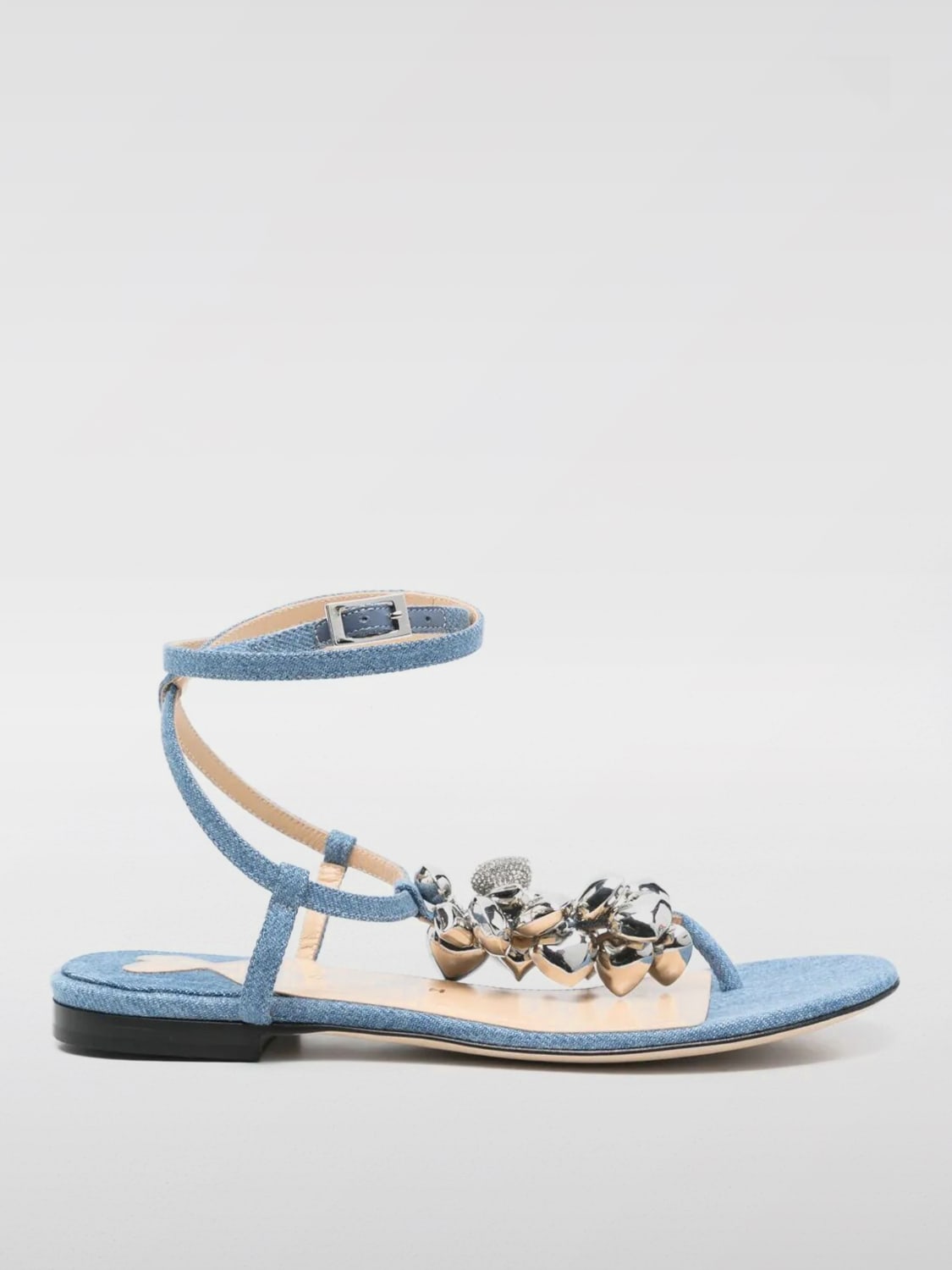 MACH&MACH FLAT SANDAL: Shoes woman Mach&mach, Blue - Img 1
