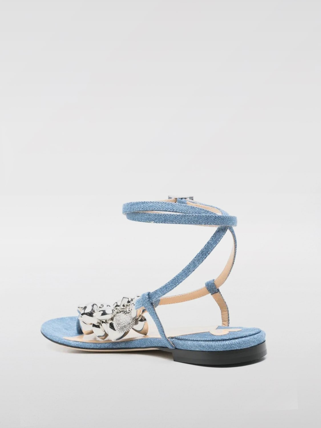 MACH&MACH FLAT SANDAL: Shoes woman Mach&mach, Blue - Img 3
