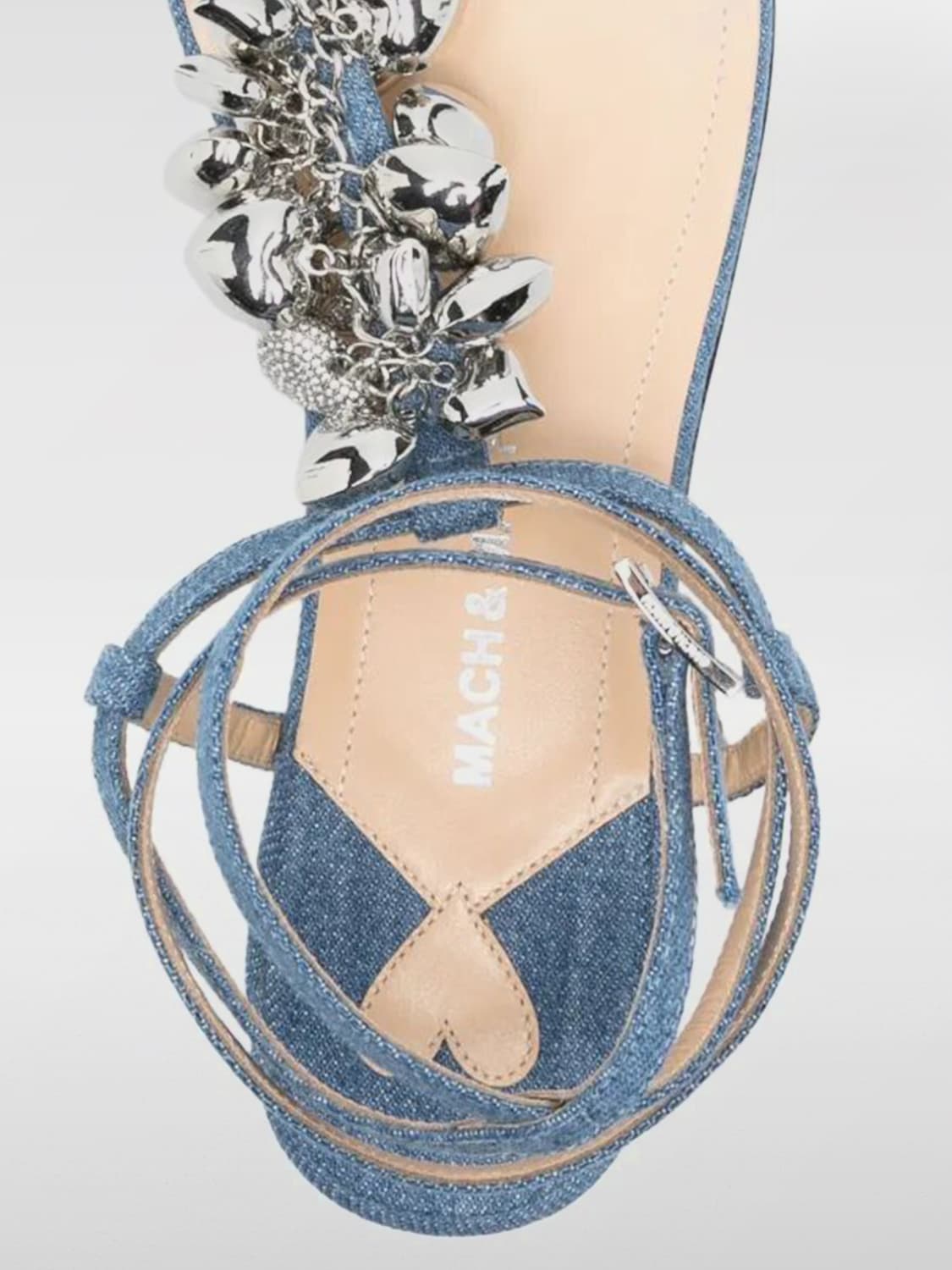 MACH&MACH FLAT SANDAL: Shoes woman Mach&mach, Blue - Img 4