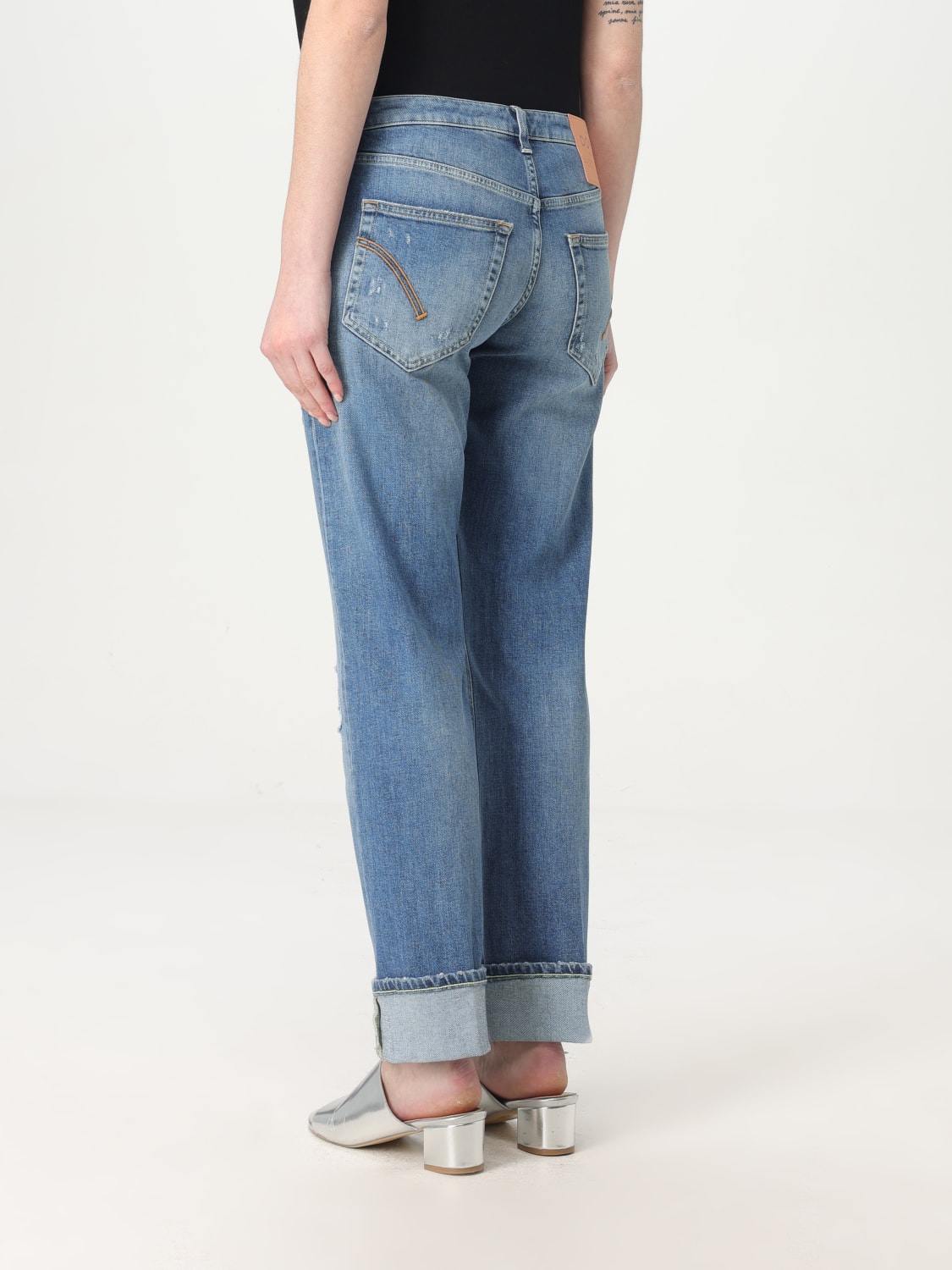 デニム・ジーパン DONDUP Women Denim Pants LDP801DSK297DIR8WDDS25800 Blue DONDUP: distressed denim jeans - Blue | Dondup jeans