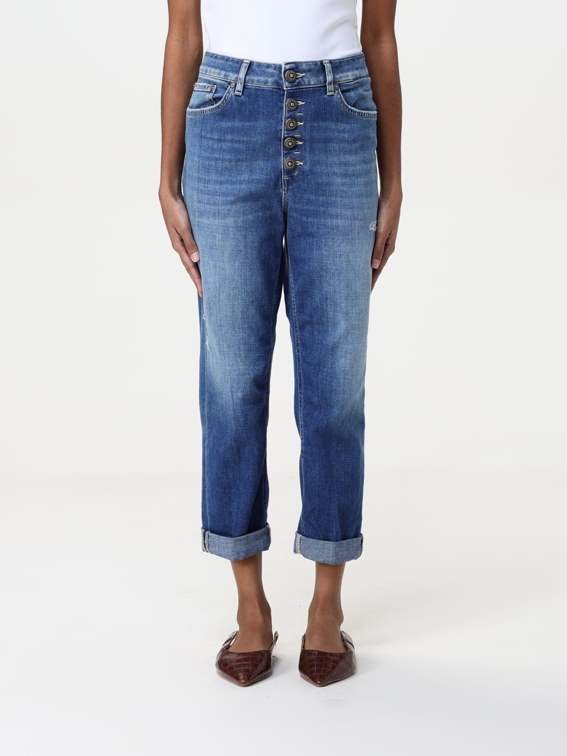 パンツ DONDUP Women Straight Pants DP268BDS0107DHQ9800 Blue DONDUP: Pants woman - Blue | Dondup jeans DP268BDS0145DIL9