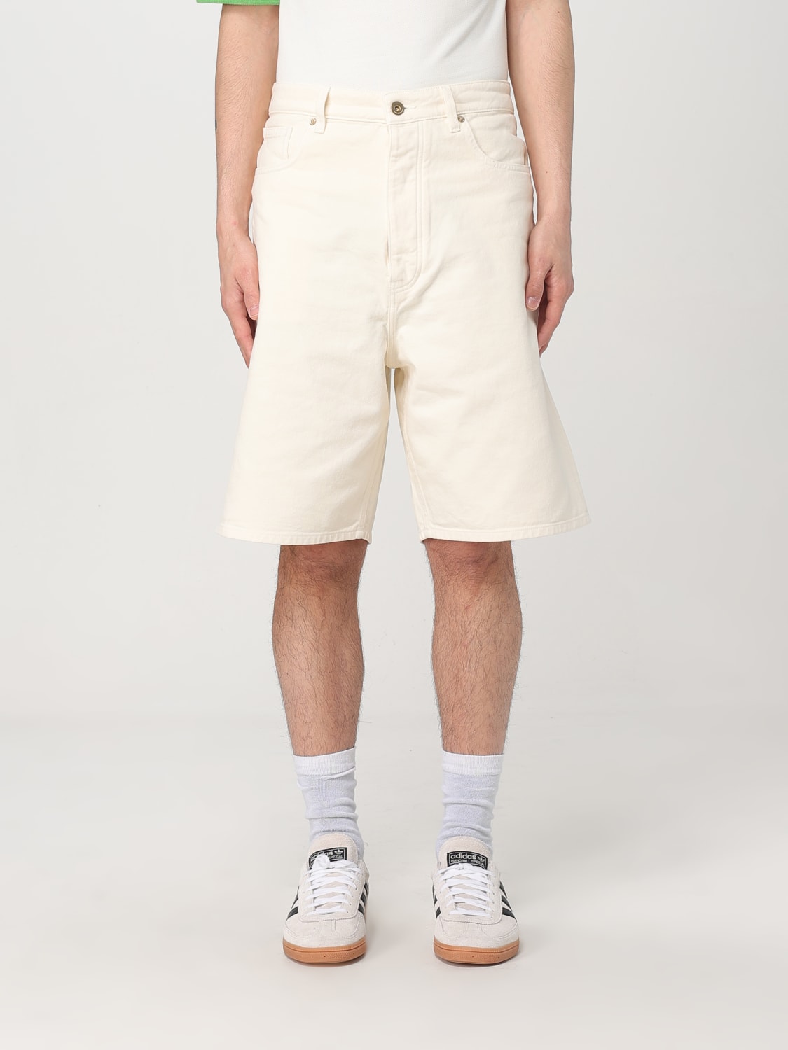 DRÔLE DE MONSIEUR PANTALONCINO: Pantaloncino Drôle De Monsieur in denim , Bianco - Img 1
