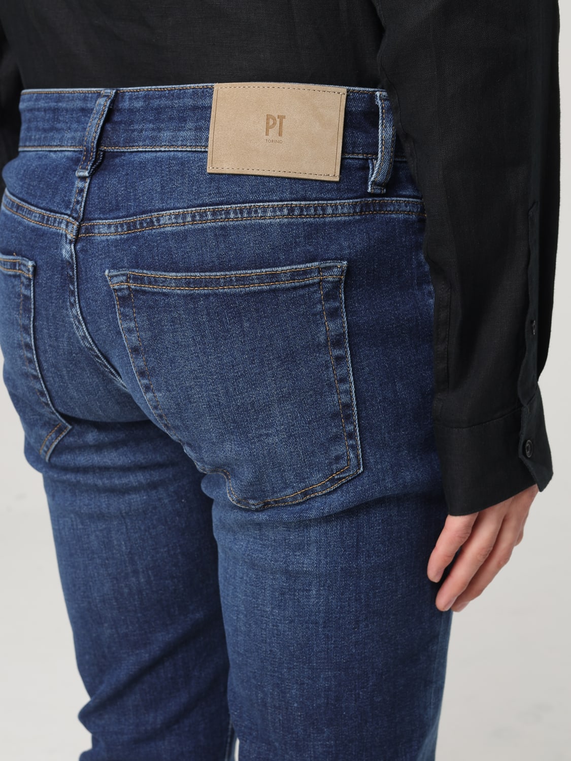 PT TORINO JEANS: Jeans basic PT Torino in denim stretch , Denim - Img 3