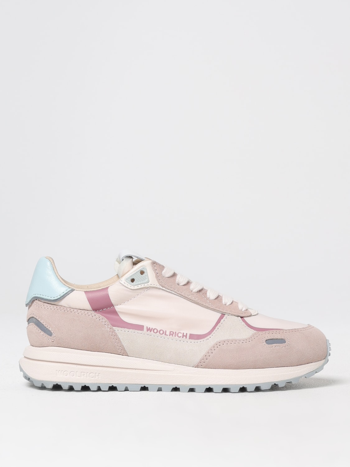 WOOLRICH SNEAKERS: Sneakers Woolrich in camoscio e nylon , Beige - Img 1
