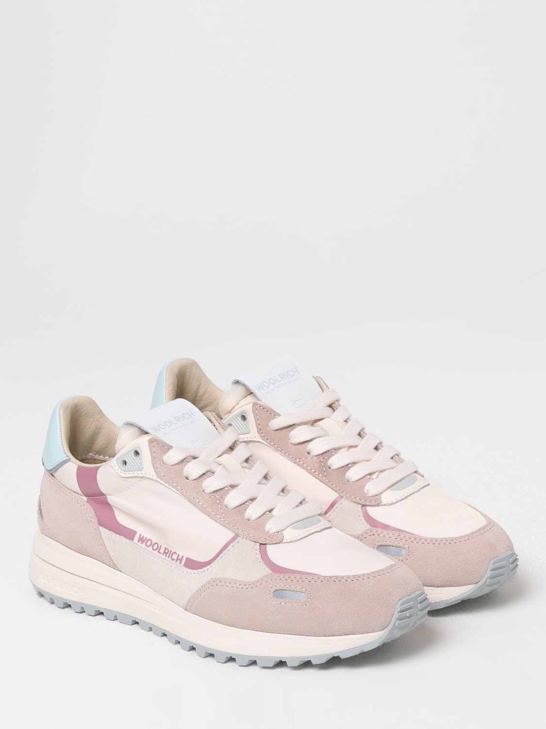 WOOLRICH SNEAKERS: Sneakers Woolrich in camoscio e nylon , Beige - Img 2