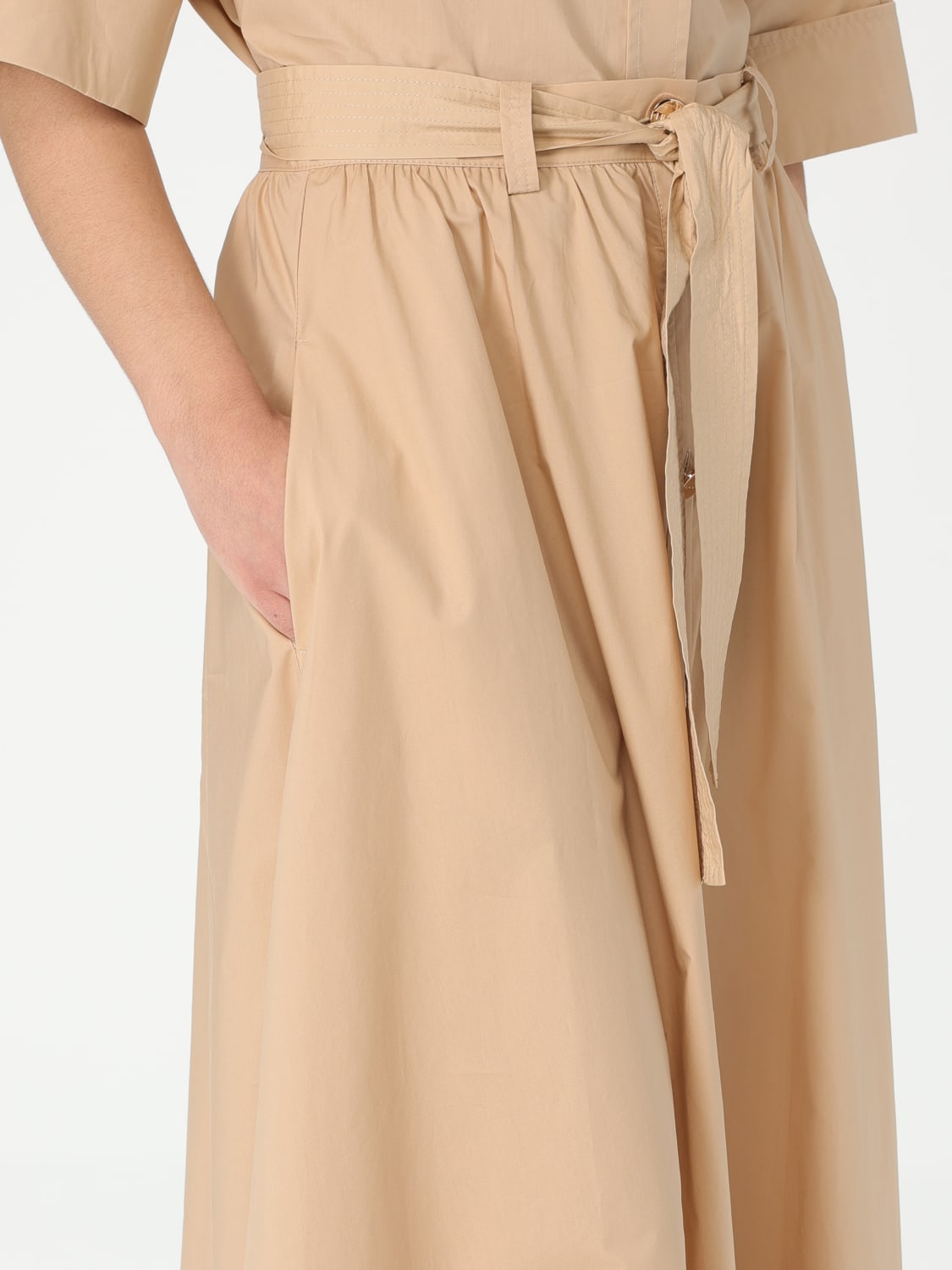 スカート LIU JO Woman Skirt Beige CA5345T4691 X0662 Liu Jo High-Waisted Mid-Length Midi Skirt In Beige