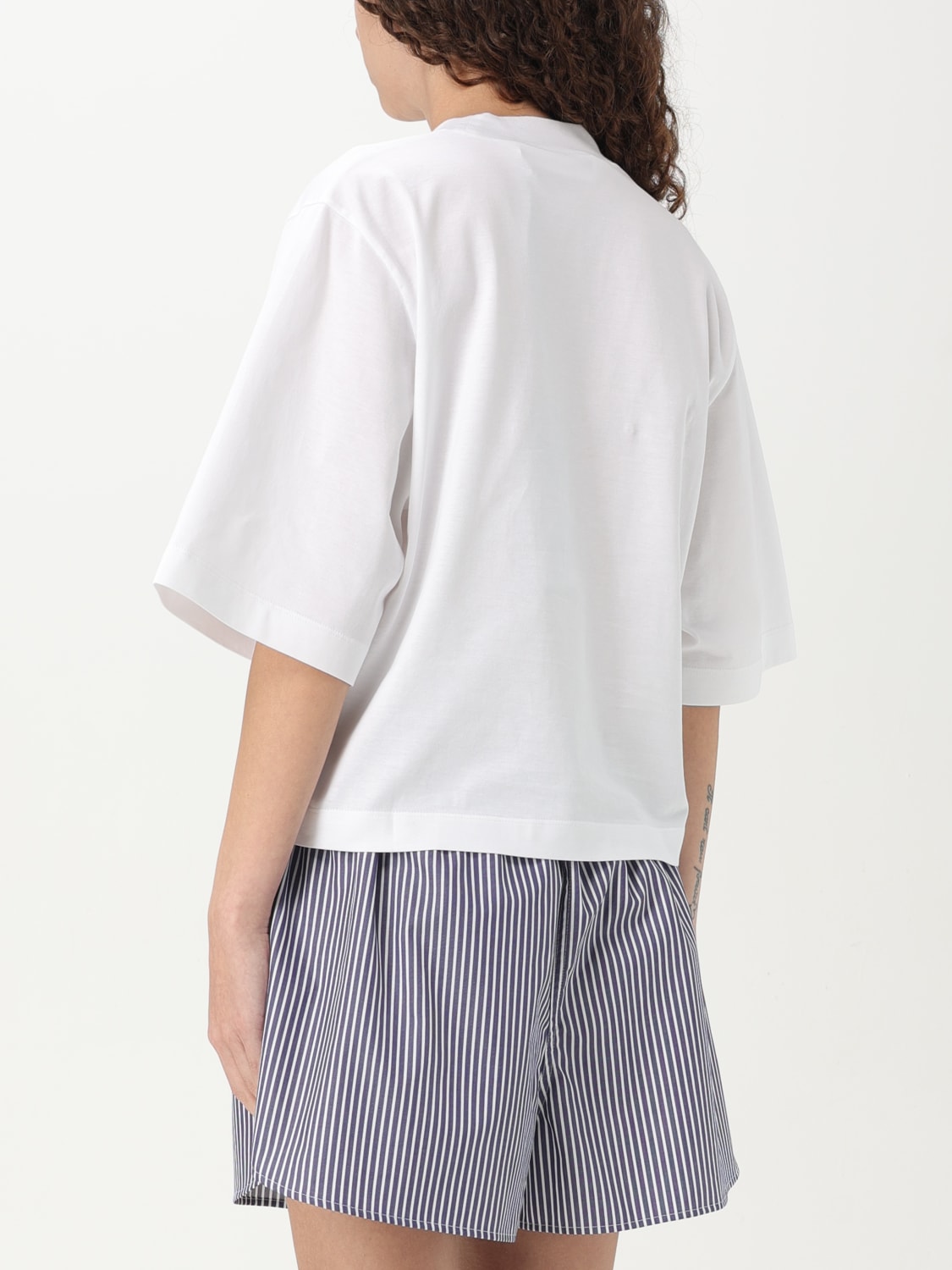 Tシャツ・カットソー PALM ANGELS Woman T-Shirt White PWAA020C99JER016 0110 PALM ANGELS: T-shirt woman - White | Palm Angels t-shirt