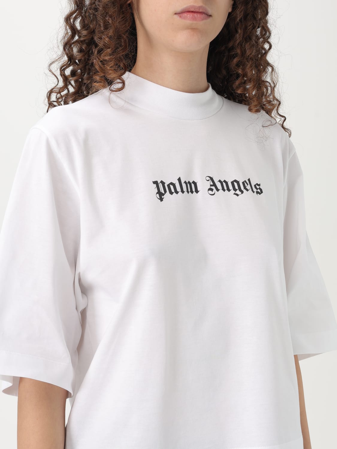 Tシャツ・カットソー PALM ANGELS Woman T-Shirt White PWAA020C99JER016 0110 PALM ANGELS: T-shirt woman - White | Palm Angels t-shirt