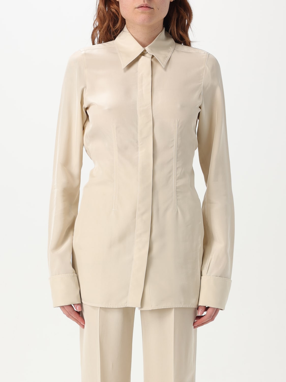 Tシャツ・カットソー SPORTMAX Woman Polo Shirt White 2512361052600 001 SPORTMAX Woman Polo Shirt White 2512361052600 001 (SPORTMAX