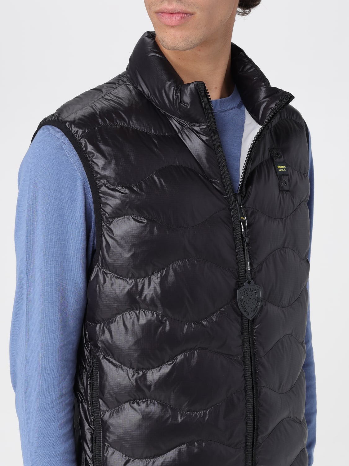BLAUER SUIT VEST: Blauer padded quilted nylon vest, Black - Img 4
