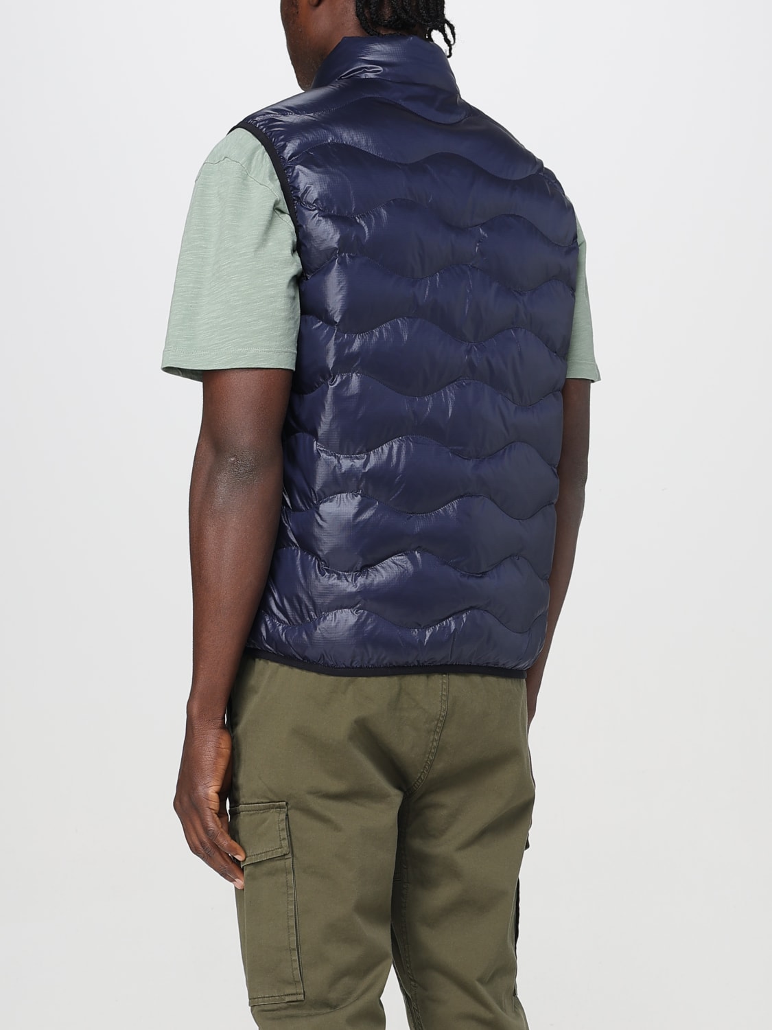 BLAUER SUIT VEST: Blauer padded quilted nylon vest, Blue - Img 2