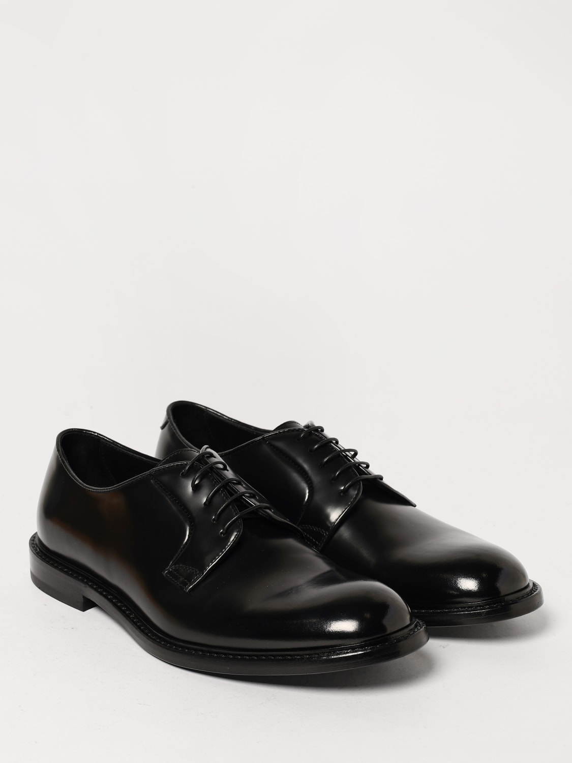 DOUCAL'S SCARPE STRINGATE: Derby Doucal's in pelle spazzolata , Nero - Img 2