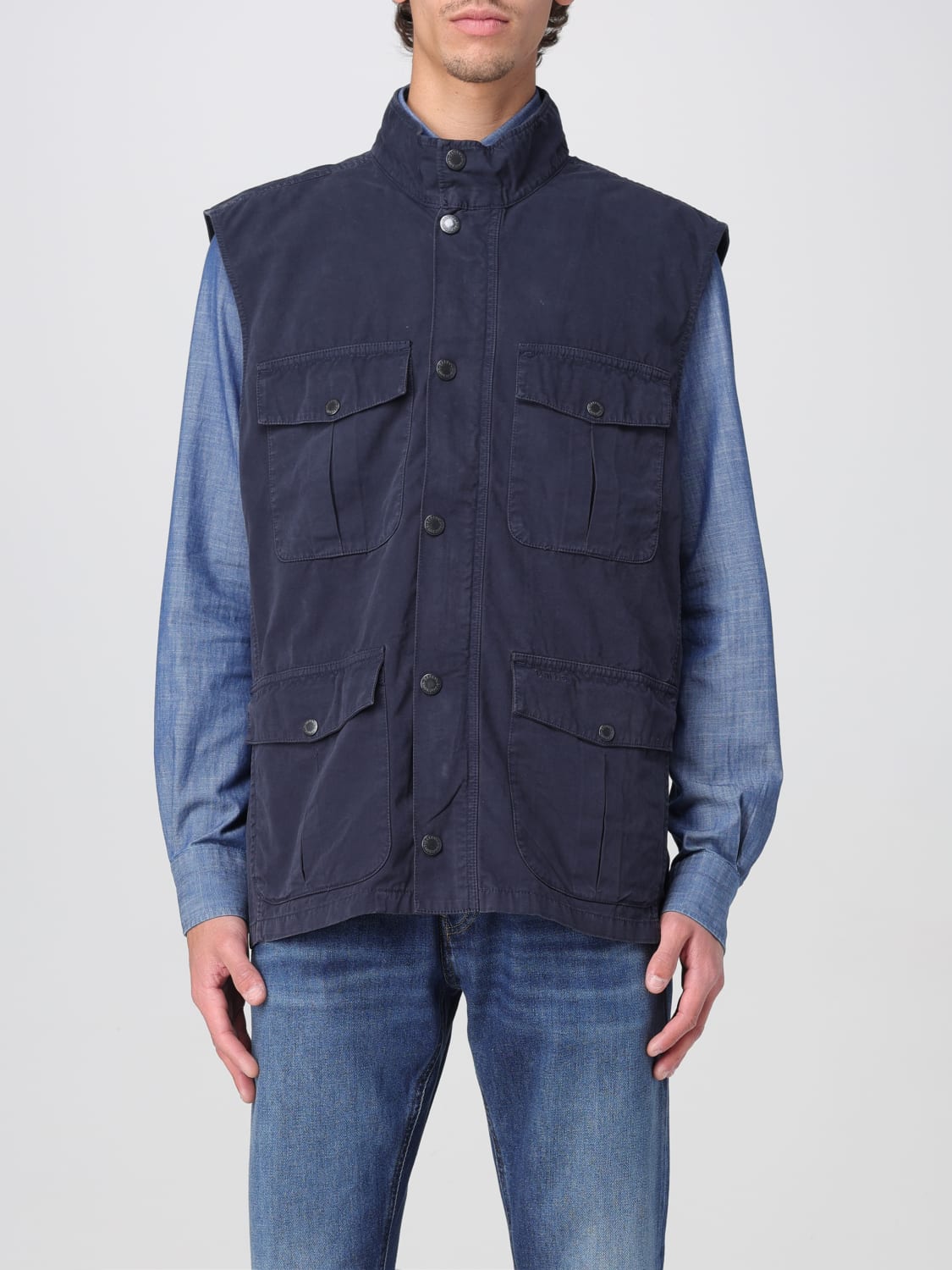 BARBOUR SUIT VEST: Suit vest men Barbour, Blue - Img 1