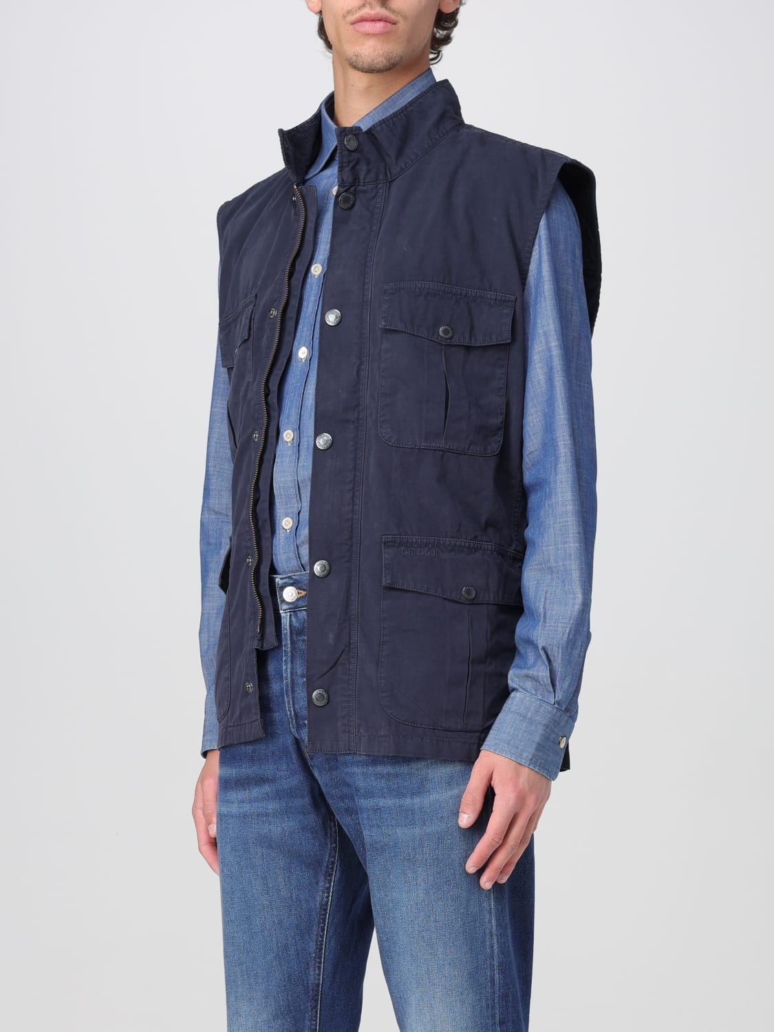 Barbour ベスト BARBOUR：スーツベスト メンズ - ブルー | GIGLIO.COMオンラインの