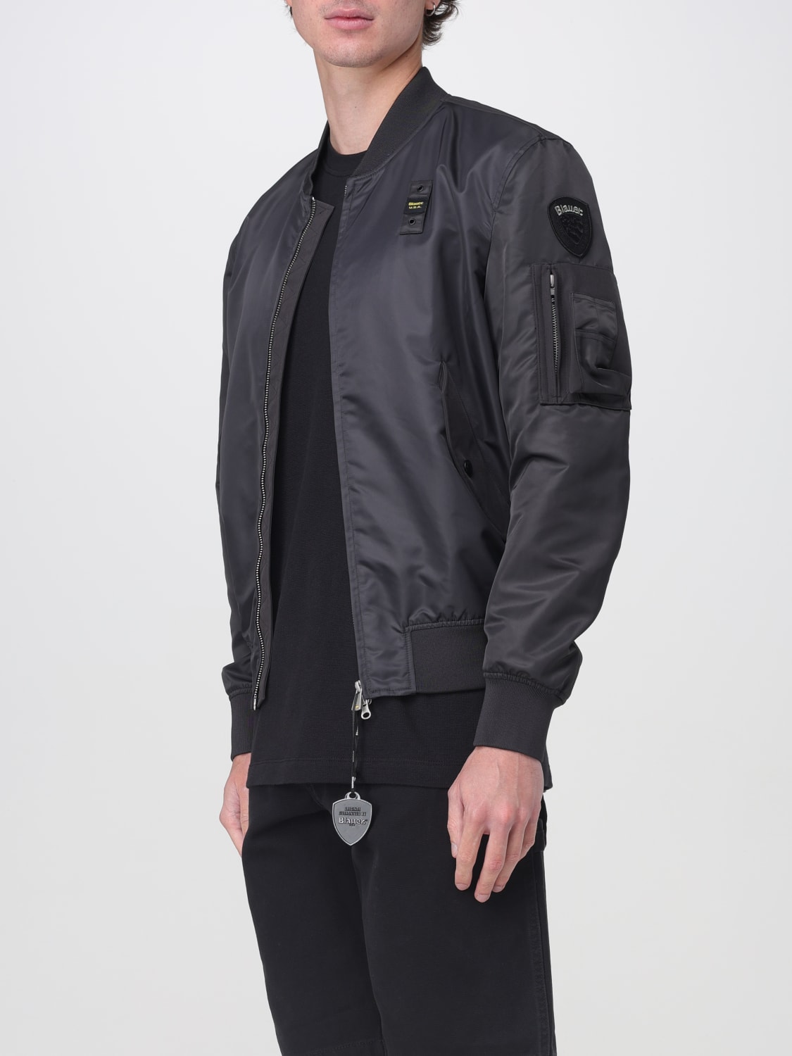 BLAUER JACKE: Mantel herren Blauer, Schwarz - Img 3