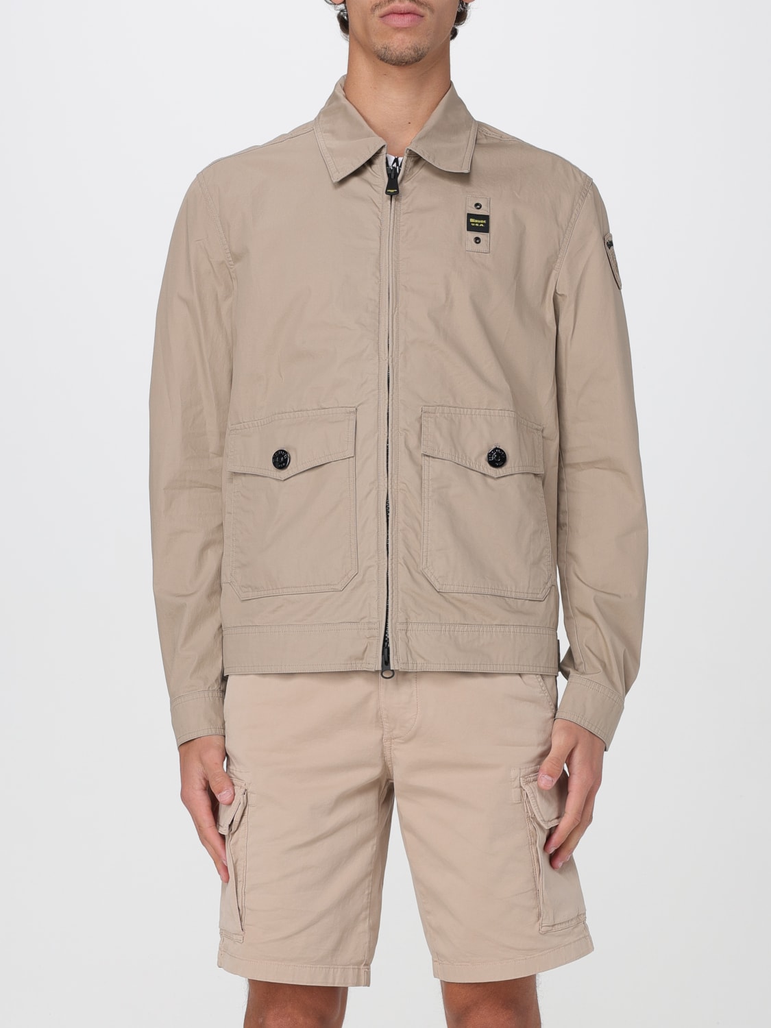 BLAUER JACKET: Coat men Blauer, Beige - Img 1