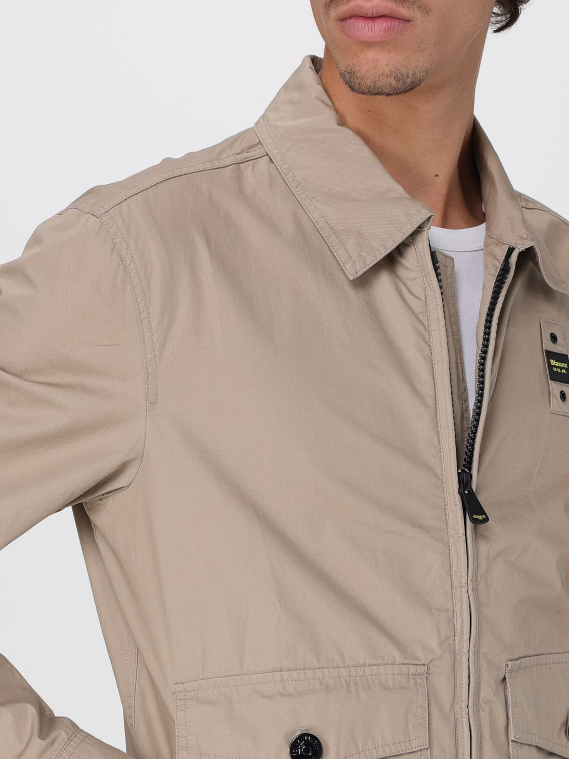 BLAUER JACKET: Coat men Blauer, Beige - Img 4