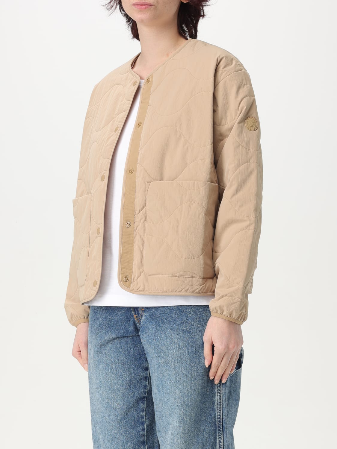 SAVE THE DUCK GIACCA: Bomber Save The Duck in nylon trapuntato , Cammello - Img 3