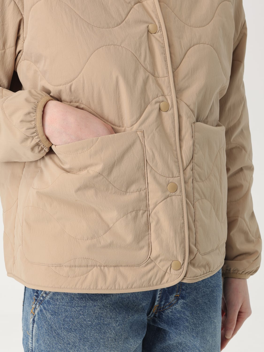 SAVE THE DUCK GIACCA: Bomber Save The Duck in nylon trapuntato , Cammello - Img 4