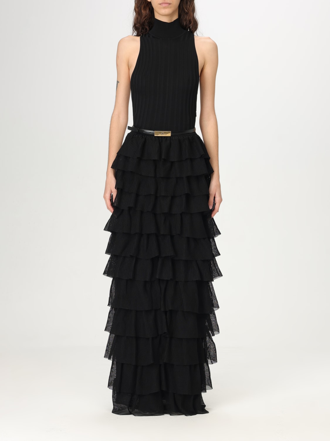 ワンピース ELISABETTA FRANCHI Woman Dress Black AM45S 110 ELISABETTA FRANCHI: Dress woman - Black | Elisabetta Franchi