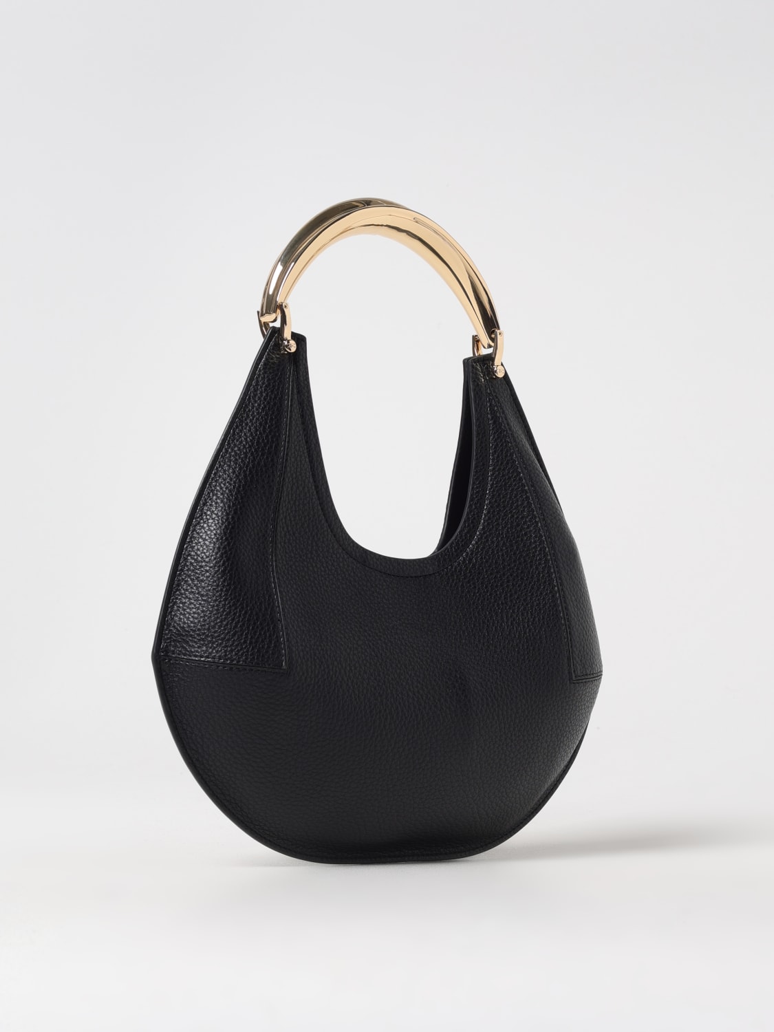 ELISABETTA FRANCHI BORSA A MANO: Borsa Hobo Elisabetta Franchi in pelle sintetica a grana , Nero - Img 2