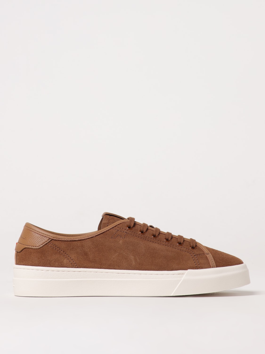 SANTONI SNEAKERS: Sneakers Santoni in camoscio , Marrone - Img 1