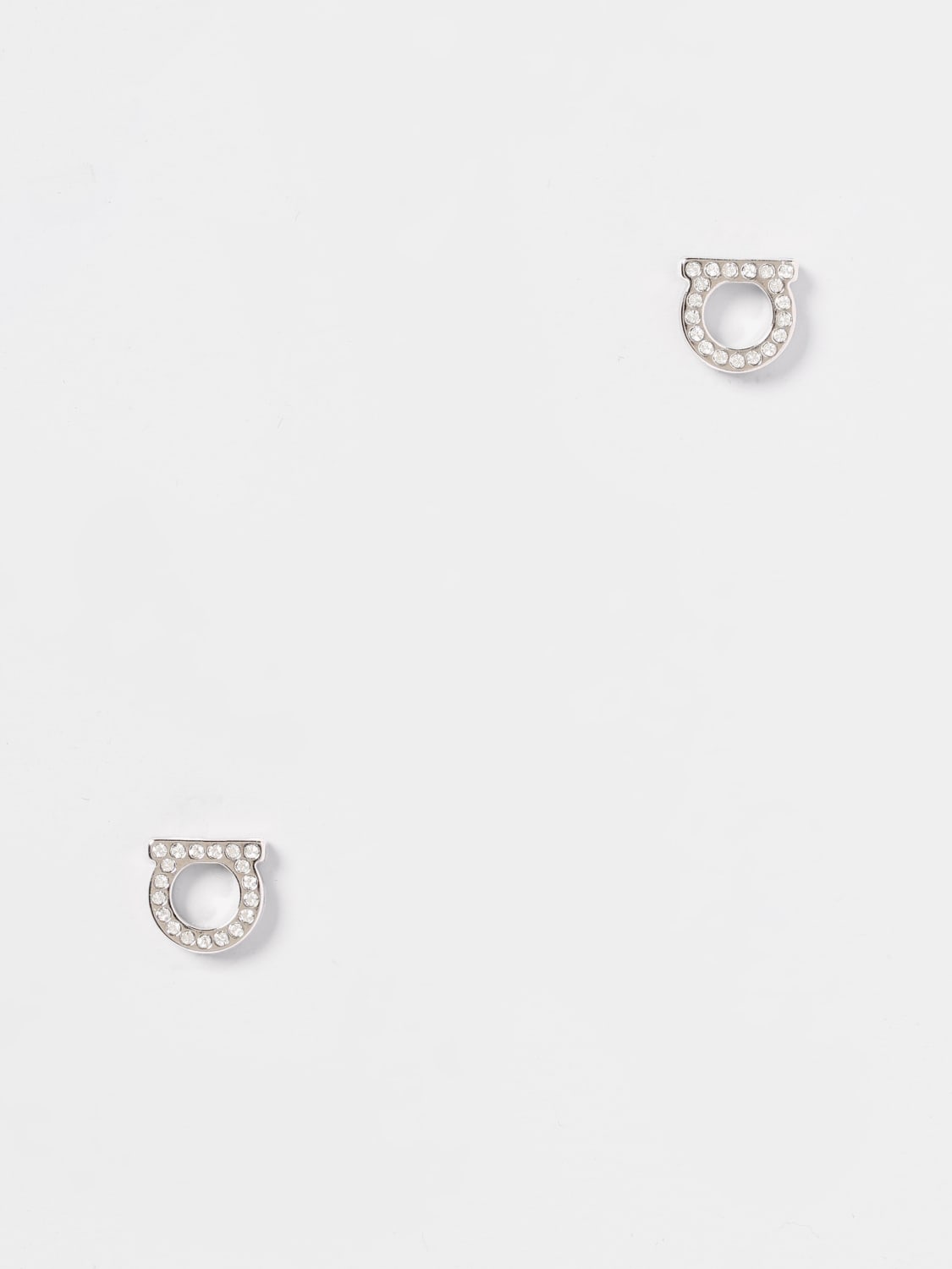 Salvatore Ferragamo｜JEWERLY (760123 696576) Gancini crystals earrings - S - Women | Ferragamo