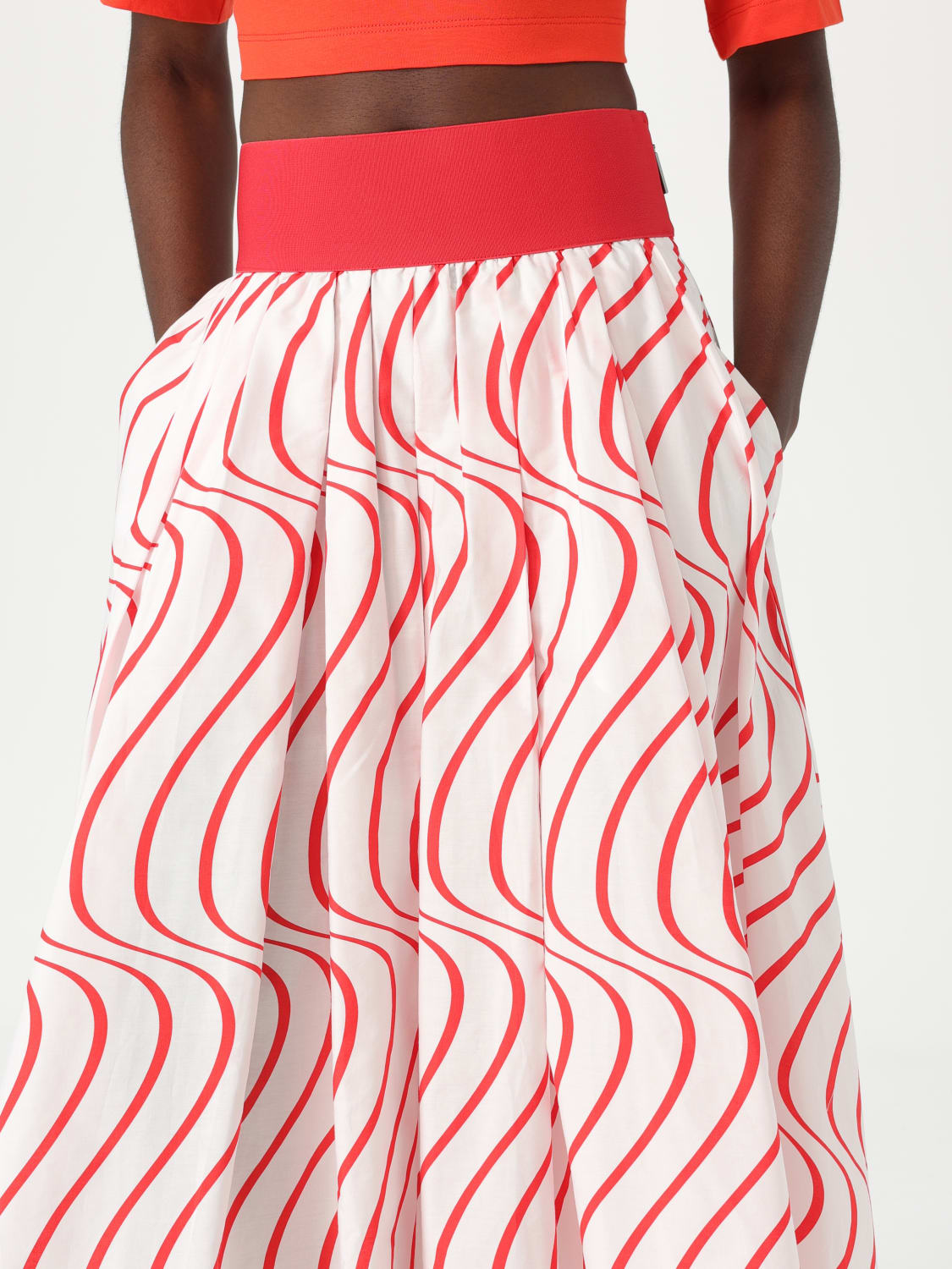 MSGM JUPE: Jupe femme MSGM, Rouge - Img 4