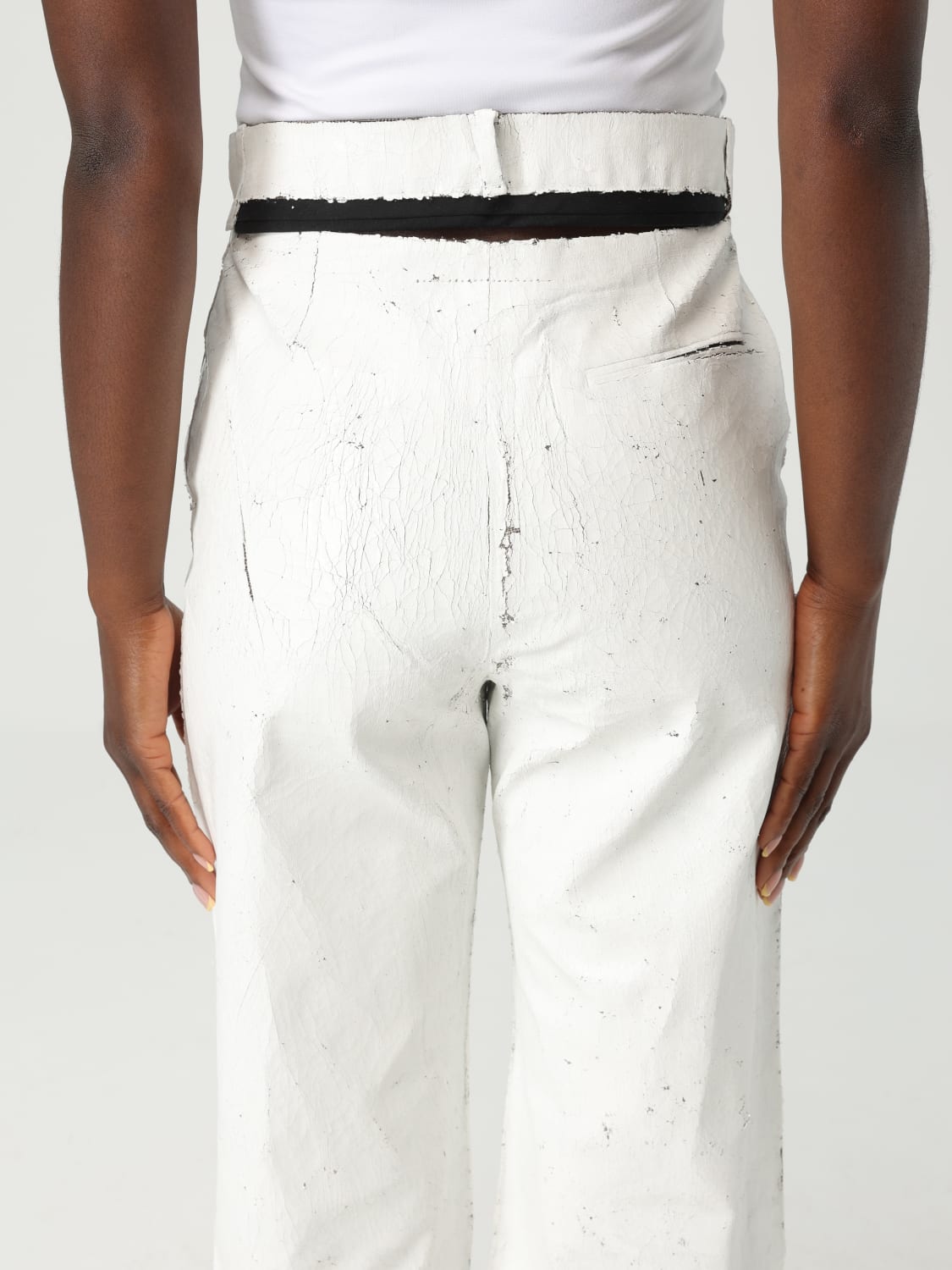 パンツ MM6 MAISON MARGIELA Woman Pants White S62KB0224M354370 02F MM6 MAISON MARGIELA: Pants woman - White | Mm6 Maison