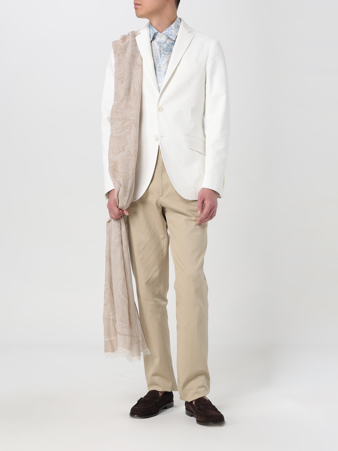 ETRO PANTALONI: Pantalone elegante Etro in cotone stretch , Beige - Img 2