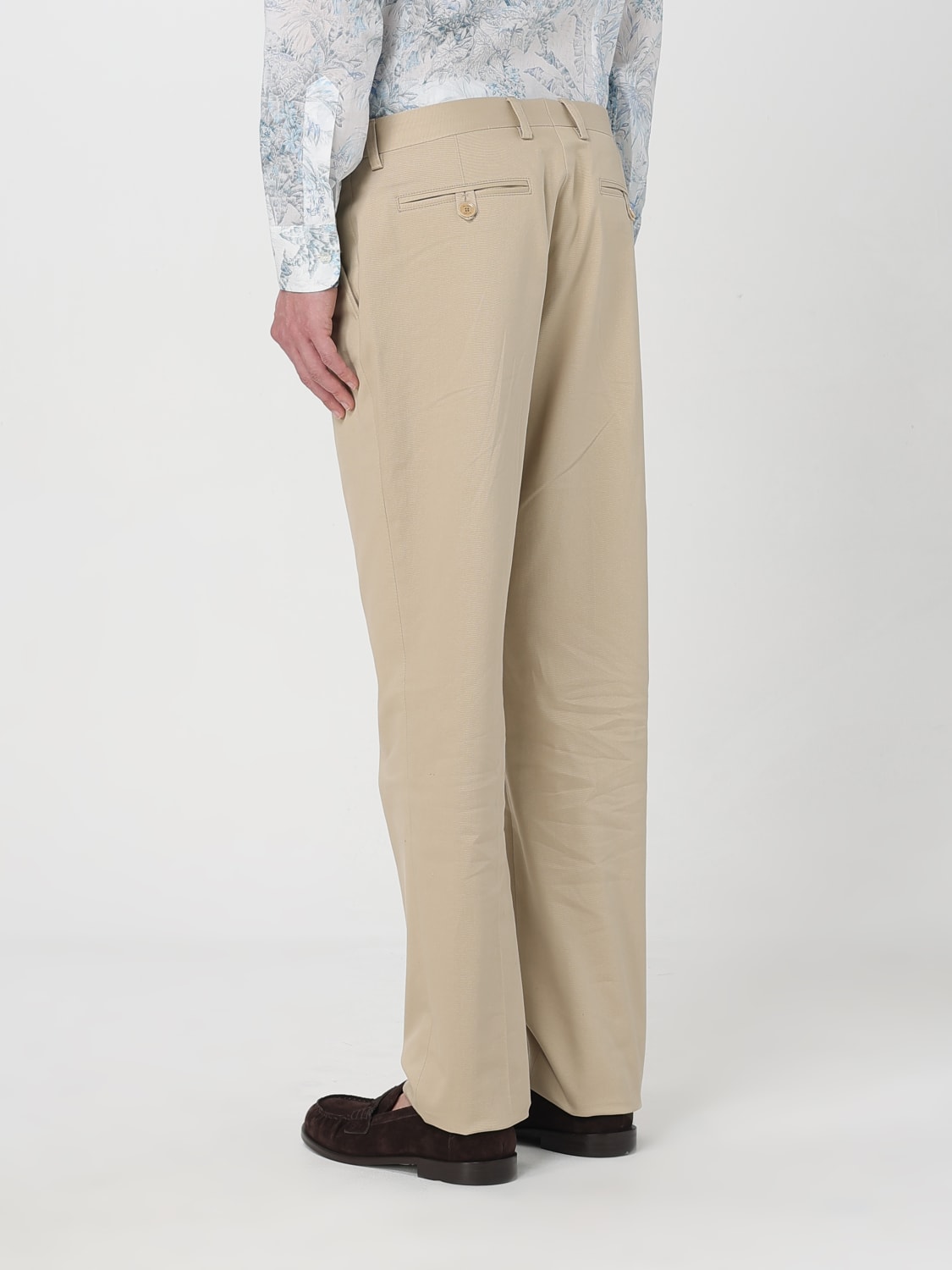 ETRO PANTALONI: Pantalone elegante Etro in cotone stretch , Beige - Img 3