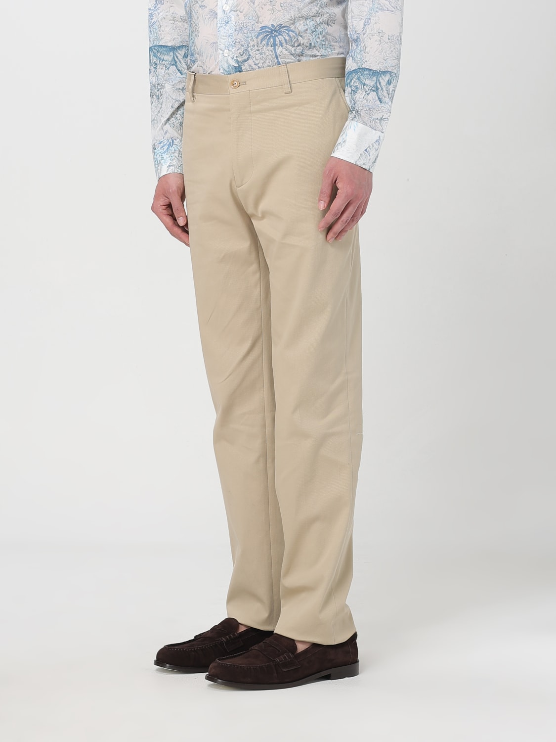ETRO PANTALONI: Pantalone elegante Etro in cotone stretch , Beige - Img 4