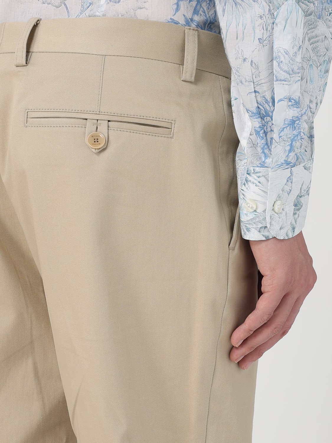 ETRO PANTALONI: Pantalone elegante Etro in cotone stretch , Beige - Img 5
