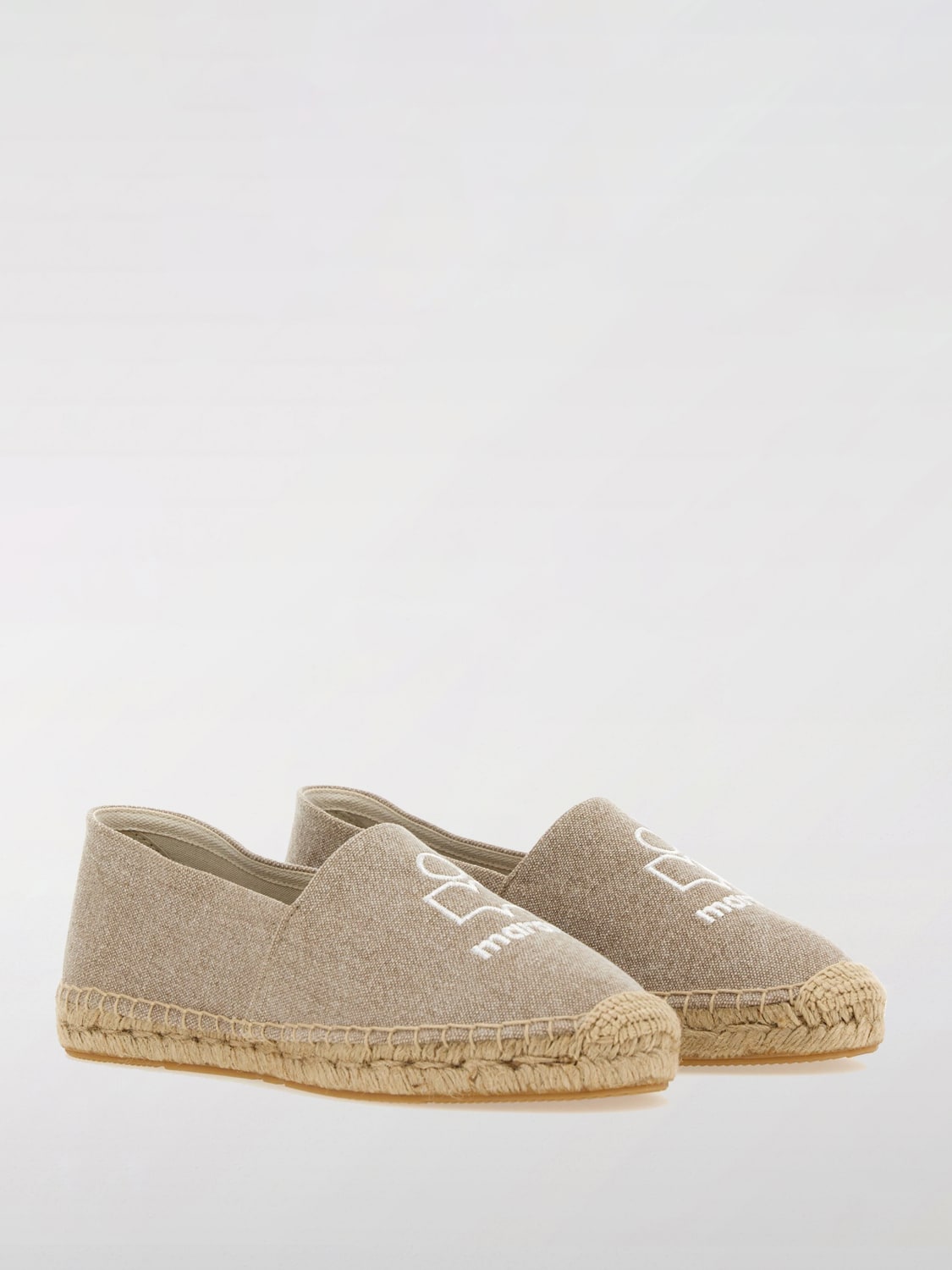 ISABEL MARANT ESPADRILLAS: Espadrillas Isabel Marant in canvas con logo ricamato , Beige - Img 2
