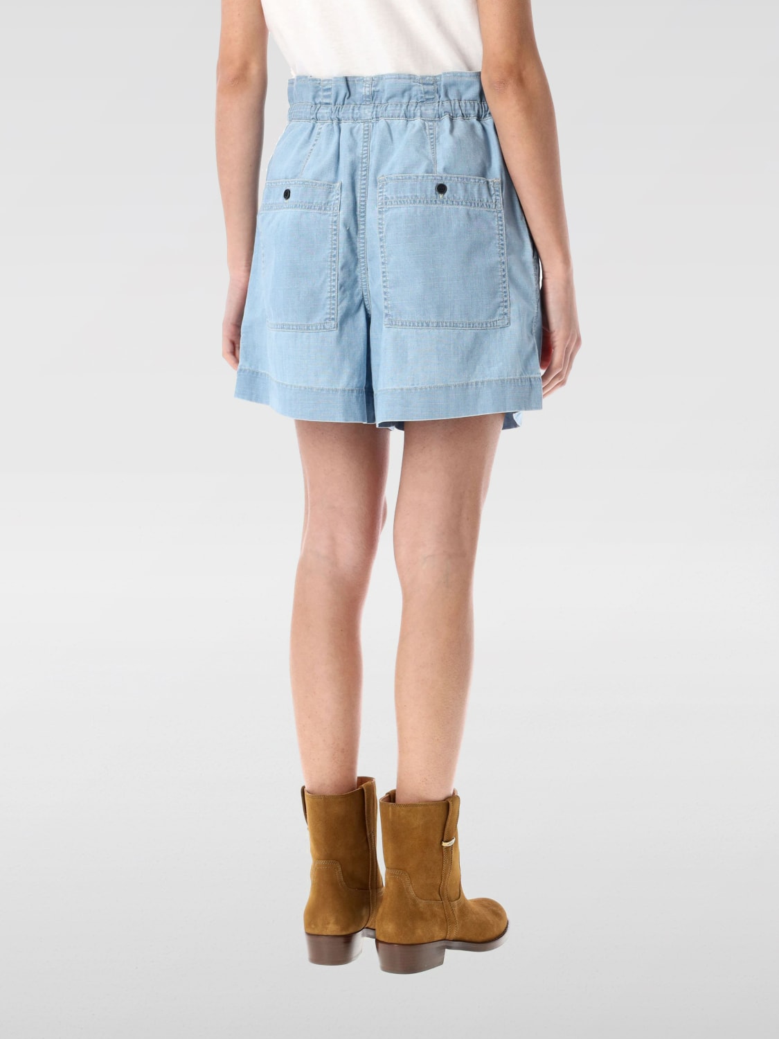 ショートパンツ ISABEL MARANT ETOILE Woman Short Gnawed Blue SH0209FAC1I01E ISABEL MARANT ETOILE: Short woman - Gnawed Blue | Isabel