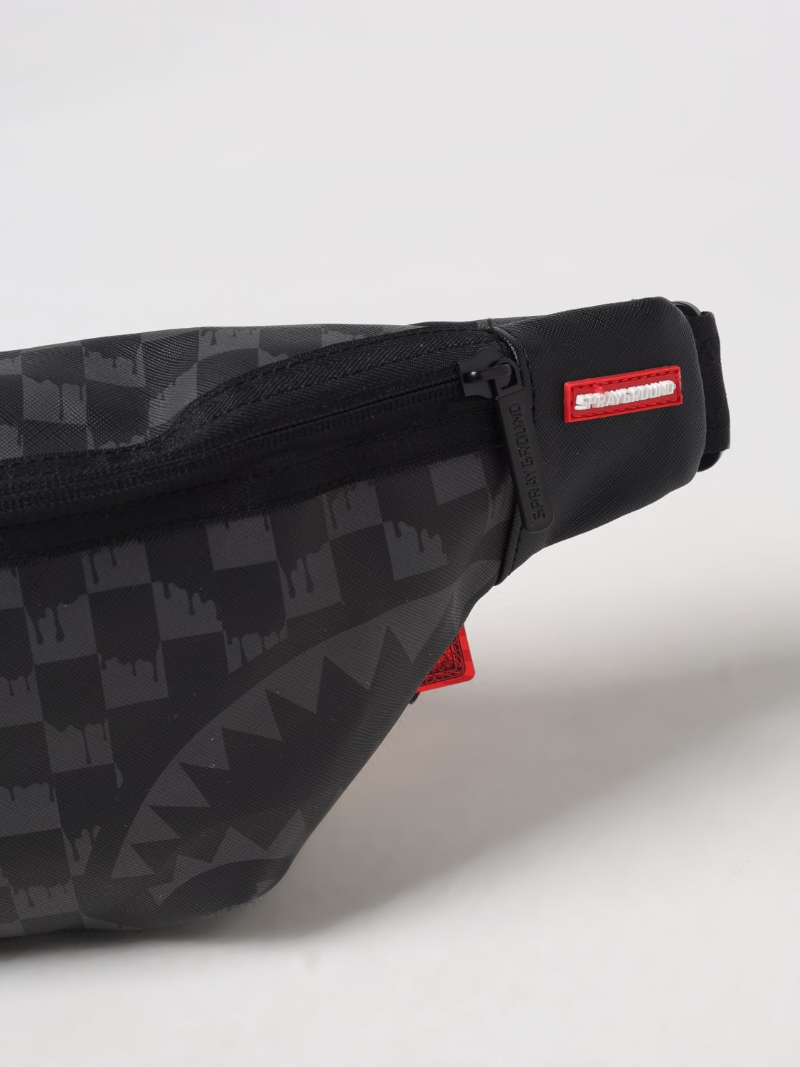 SPRAYGROUND MARSUPIO: Marsupio Hangover Drip Check Sprayground, Grigio - Img 3