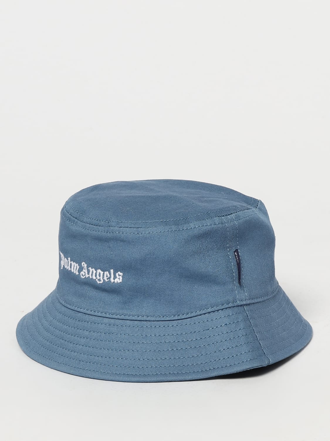 PALM ANGELS CAPPELLO BAMBINO: Cappello Palm Angels in cotone con logo ricamato , Celeste - Img 1