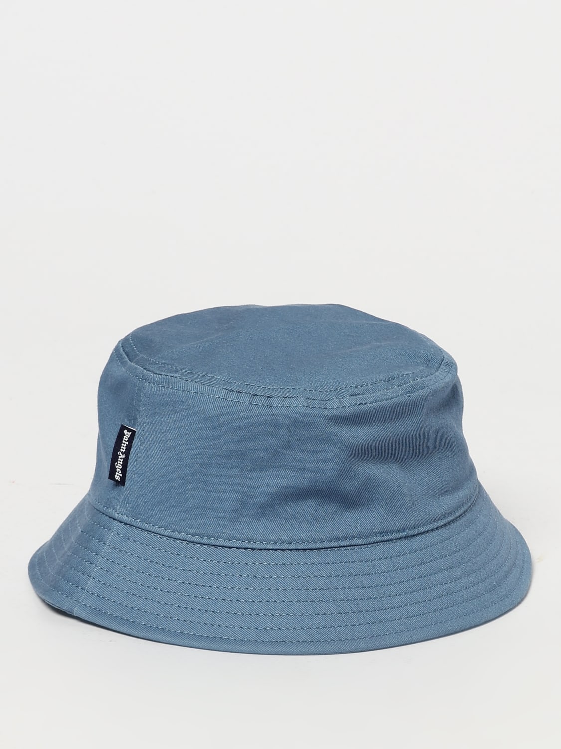 PALM ANGELS CAPPELLO BAMBINO: Cappello Palm Angels in cotone con logo ricamato , Celeste - Img 2