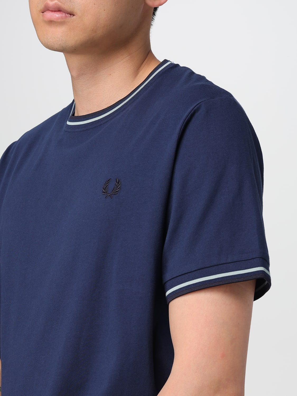FRED PERRY T-SHIRT: T-shirt men Fred Perry, Blue 2 - Img 3