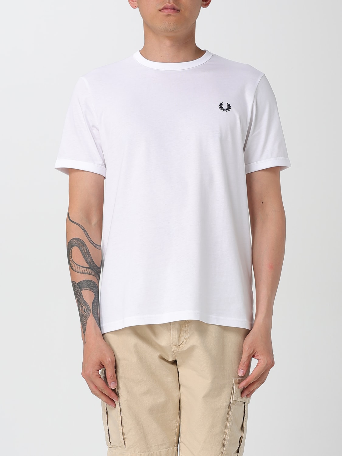 FRED PERRY T-SHIRT: T-shirt men Fred Perry, White - Img 1