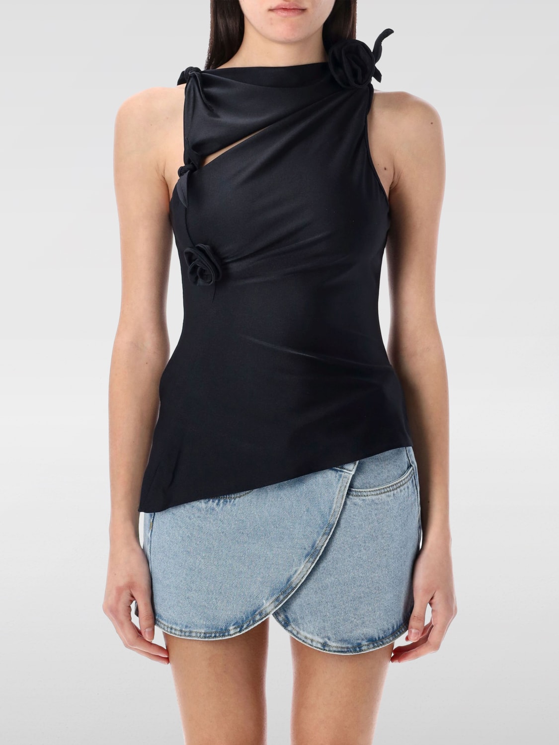 COPERNI TOP: Top cut-out drappeggiato Coperni, Nero - Img 1